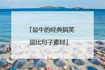 最牛的经典搞笑逗比句子素材
