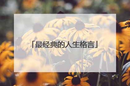 最经典的人生格言