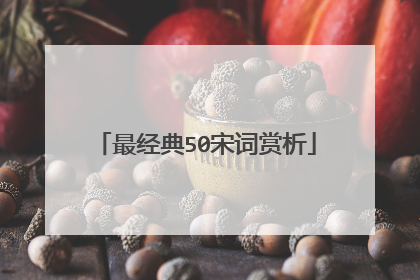 最经典50宋词赏析