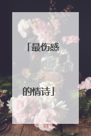 最伤感的情诗