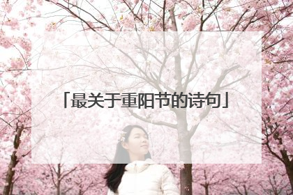 最关于重阳节的诗句