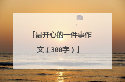 最开心的一件事作文(300字)