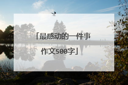 最感动的一件事作文500字