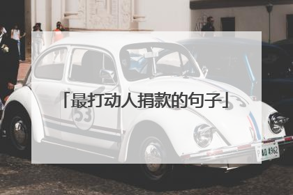 最打动人捐款的句子