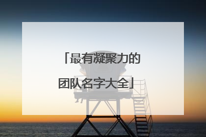 最有凝聚力的团队名字大全