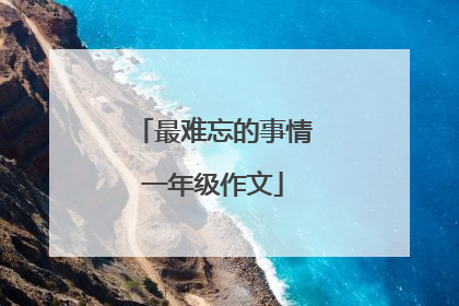 最难忘的事情一年级作文