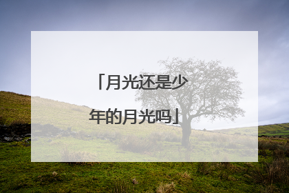 月光还是少年的月光吗