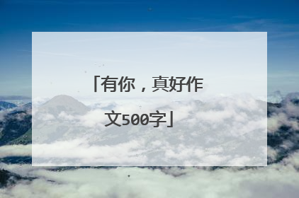 有你，真好作文500字