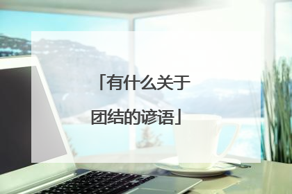 有什么关于团结的谚语