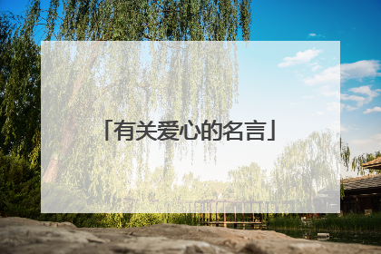 有关爱心的名言