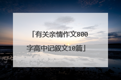 有关亲情作文800字高中记叙文10篇
