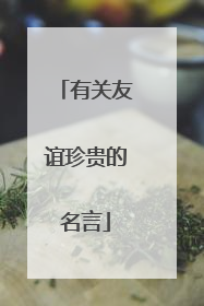 有关友谊珍贵的名言