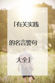 有关实践的名言警句大全