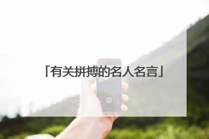 有关拼搏的名人名言