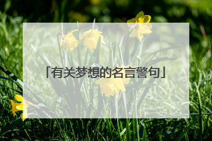 有关梦想的名言警句