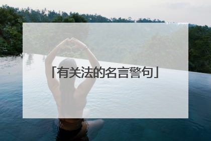 有关法的名言警句