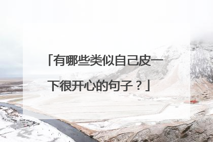 有哪些类似自己皮一下很开心的句子？