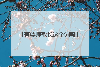 有尊师敬长这个词吗