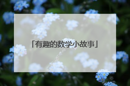 有趣的数学小故事