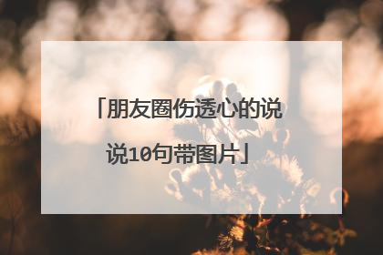 朋友圈伤透心的说说10句带图片