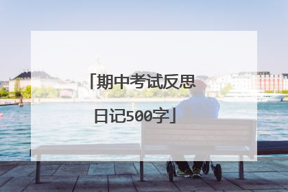期中考试反思日记500字