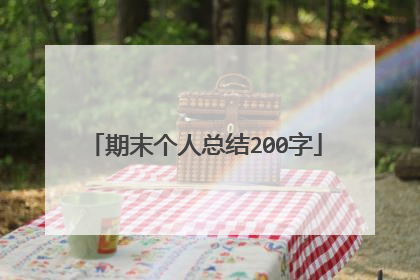 期末个人总结200字