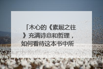 木心的《素履之往》充满诗意和哲理,如何看待这本书中所表达出的哲理?