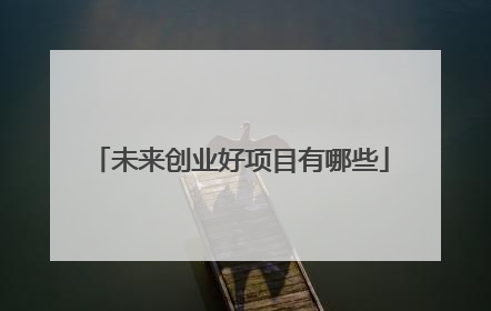 未来创业好项目有哪些