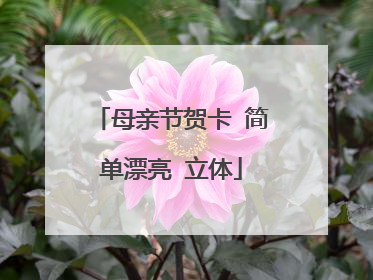 母亲节贺卡 简单漂亮 立体