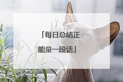 每日总结正能量一段话