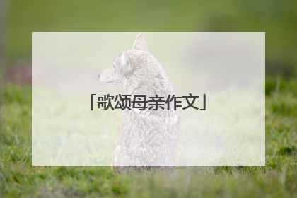 歌颂母亲作文