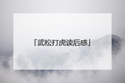 武松打虎读后感