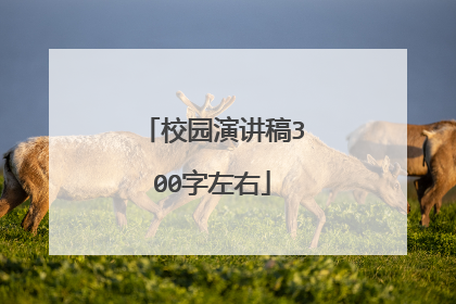 校园演讲稿300字左右