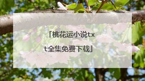 桃花运小说txt全集免费下载