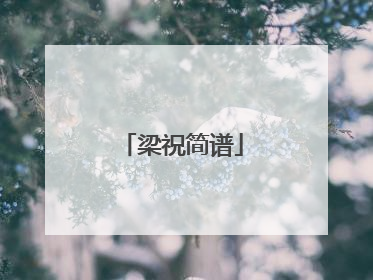 梁祝简谱
