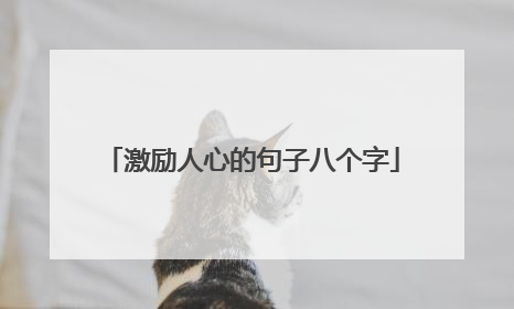 激励人心的句子八个字