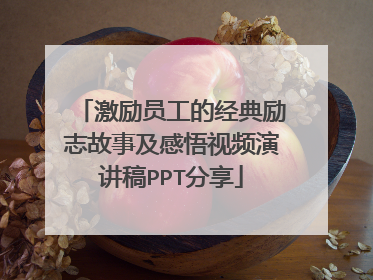 激励员工的经典励志故事及感悟视频演讲稿PPT分享
