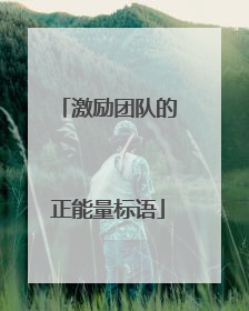 激励团队的正能量标语