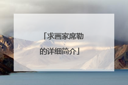 求画家席勒的详细简介
