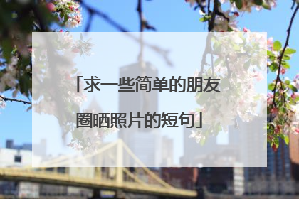 求一些简单的朋友圈晒照片的短句
