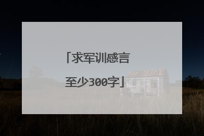 求军训感言 至少300字