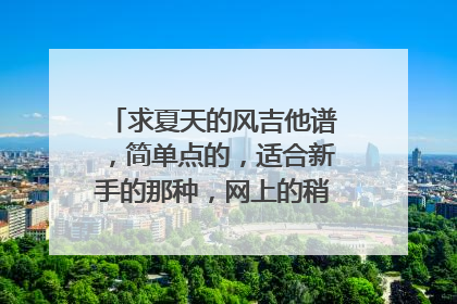 求夏天的风吉他谱，简单点的，适合新手的那种，网上的稍微有点麻烦