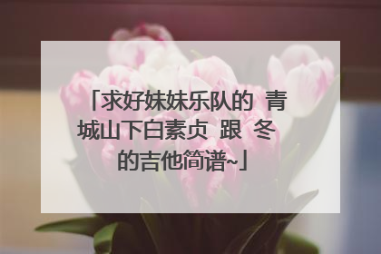 求好妹妹乐队的 青城山下白素贞 跟 冬 的吉他简谱~