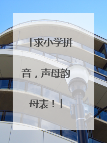 求小学拼音，声母韵母表！