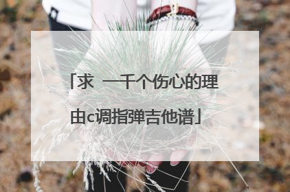 求 一千个伤心的理由c调指弹吉他谱