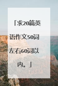 求20篇英语作文50词左右60词以内。
