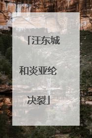 汪东城和炎亚纶决裂