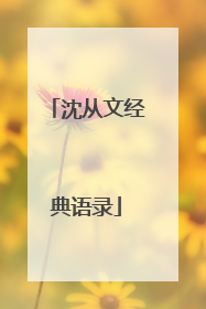 沈从文经典语录