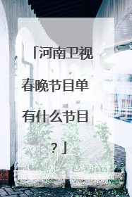 河南卫视春晚节目单有什么节目?