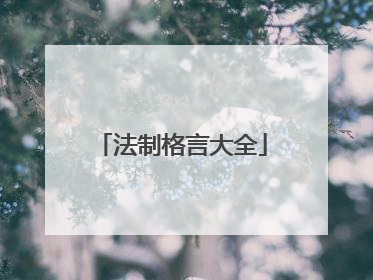 法制格言大全